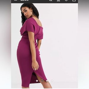 Asos off shoulder midi dress size 6/8